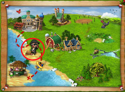 Die Piratenbucht auf der Farmerama Landkarte