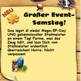 Großer Event Samstag