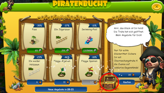 Der Firesale in der Piratenbucht